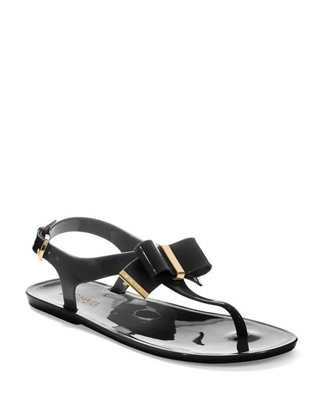 michael kors jelly sandals black|michael kors jelly thong sandals.